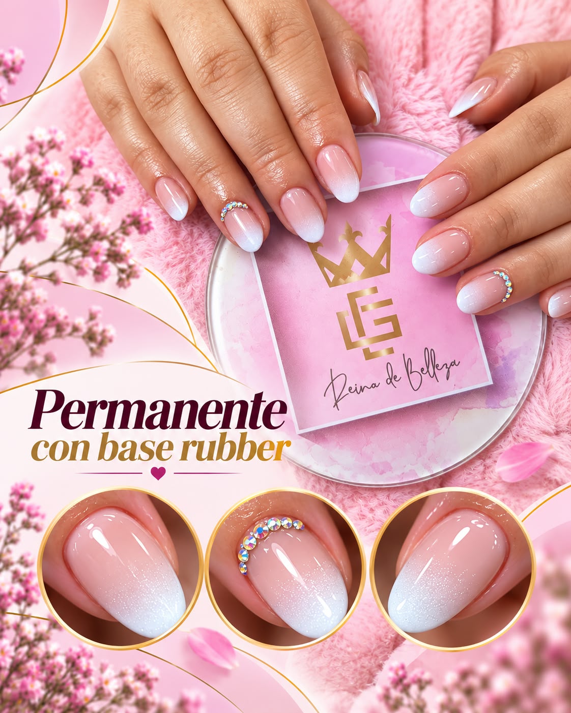 Manicure permanente Base Rubber + Retiro en uñas, CG Reino de Belleza Las Condes